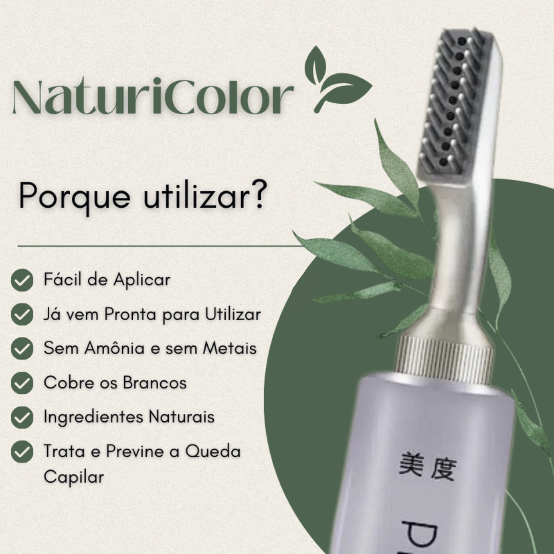 NaturiColor (Compre 1 e Leve 2)- Tinta de Cabelo Sem Amônia + Pente de Brinde