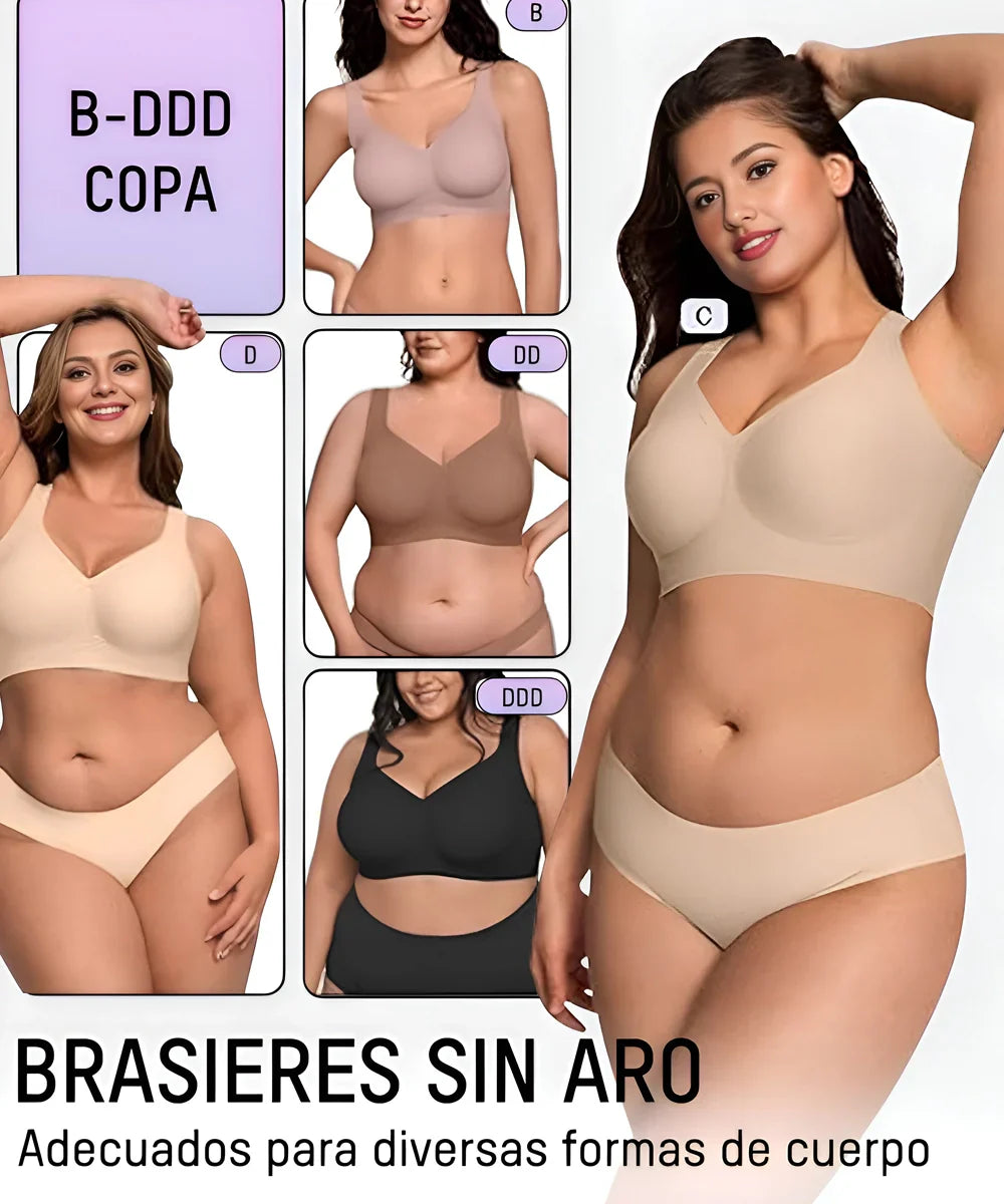 Brasier sin varilla cómodo de cobertura total con efecto gel