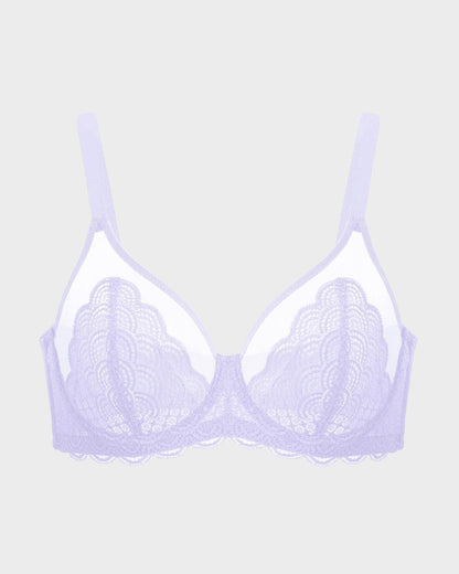 Sujetador Minimizer de Encaje con Cobertura Total - Morado