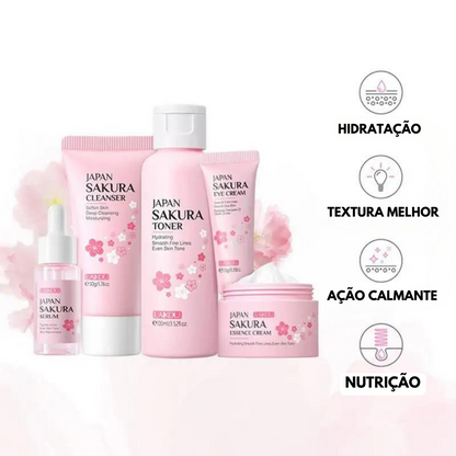 ESSÊNCIA COREANA: KIT 5PCS SKIN CARE MOISTURIZER + BRINDE