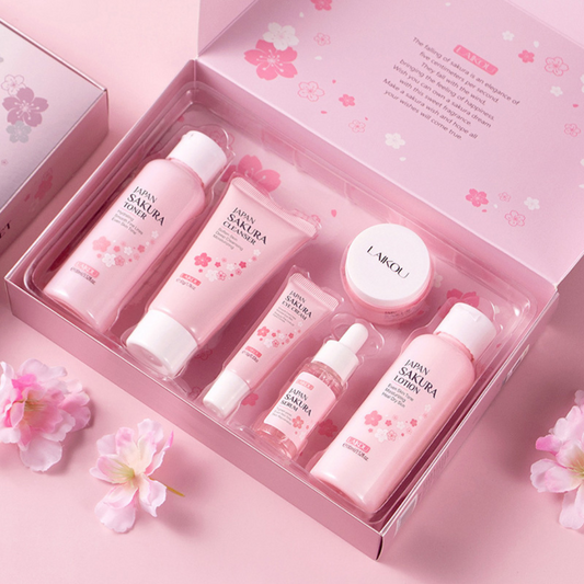 ESSÊNCIA COREANA: KIT 5PCS SKIN CARE MOISTURIZER + BRINDE