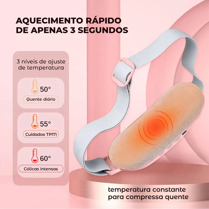 Cinta Térmica Massageadora para Cólicas Menstrual