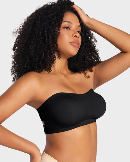 Sujetador Bandeau con Gancho Lateral Cruzado y Antideslizante