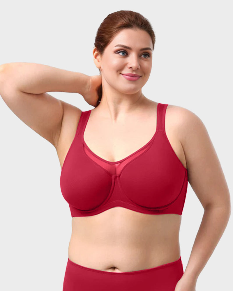 Brasier Talla Extra con Aro – Cobertura Total y Tirantes Anchos Ajustables