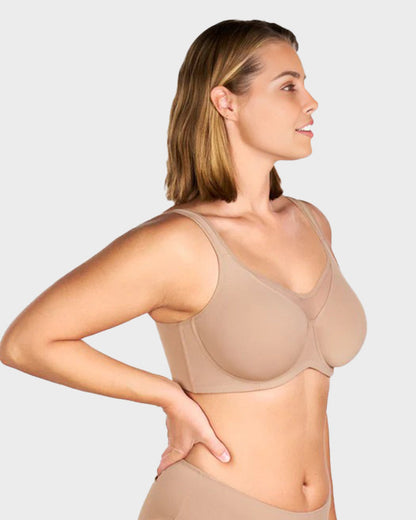 Brasier Talla Extra con Aro – Cobertura Total y Tirantes Anchos Ajustables