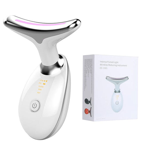 Massageador Facial com Led Terapia MicroGlow™ 3 em 1 - Acaba com Manchas, Impurezas e Papada (ÚLTIMAS UNIDADES)