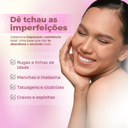 Base TLM 4 em 1 | Pele Uniforme, Natural e com Cobertura Automática