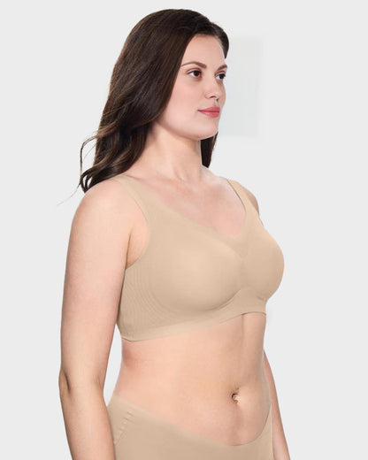 Brasier Talla Extra Sin Varilla – Push-Up, Cobertura Total y Tirantes Anchos