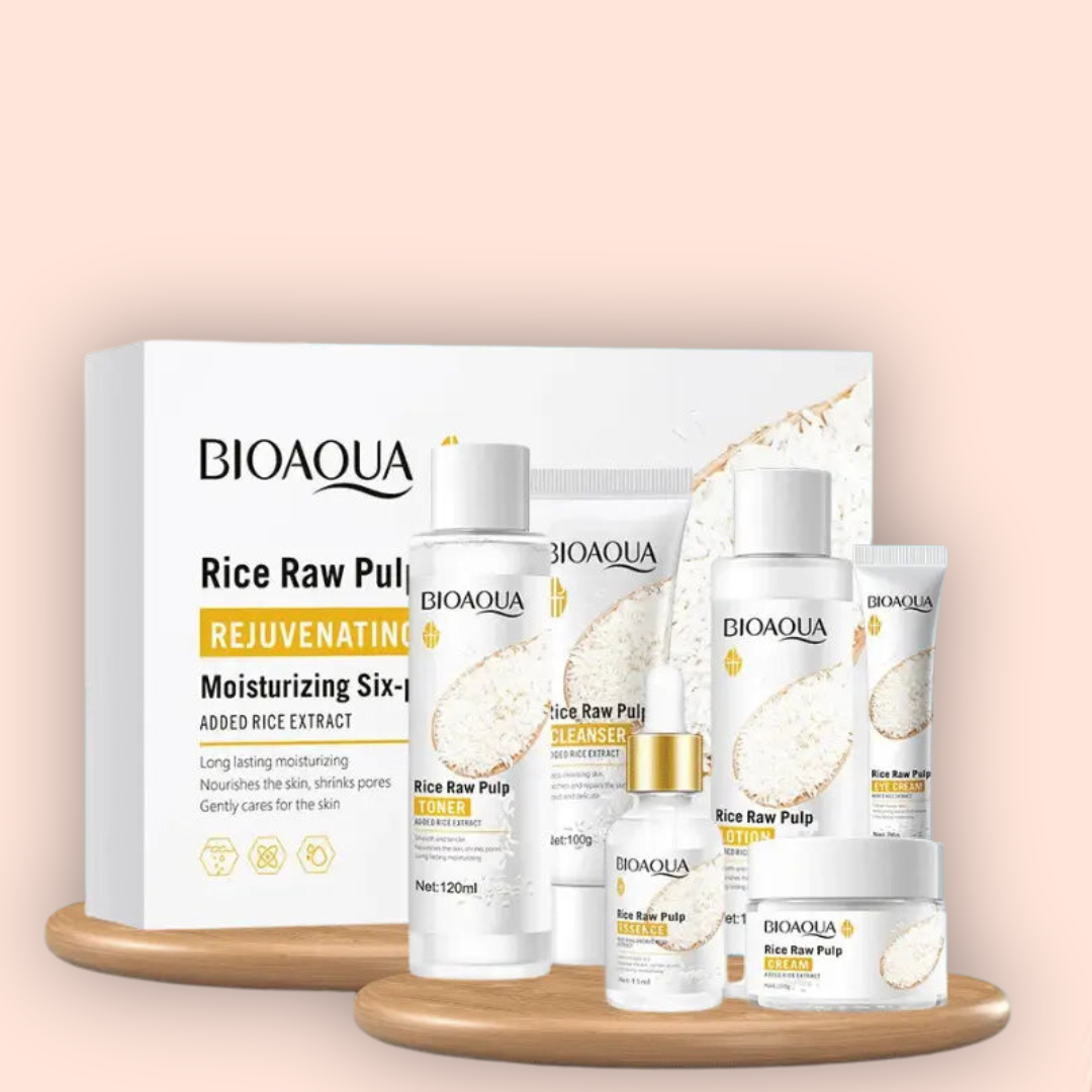 Kit Skincare com Arroz: Hidratação e Revitalização Completa